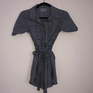 Stripped button up romper